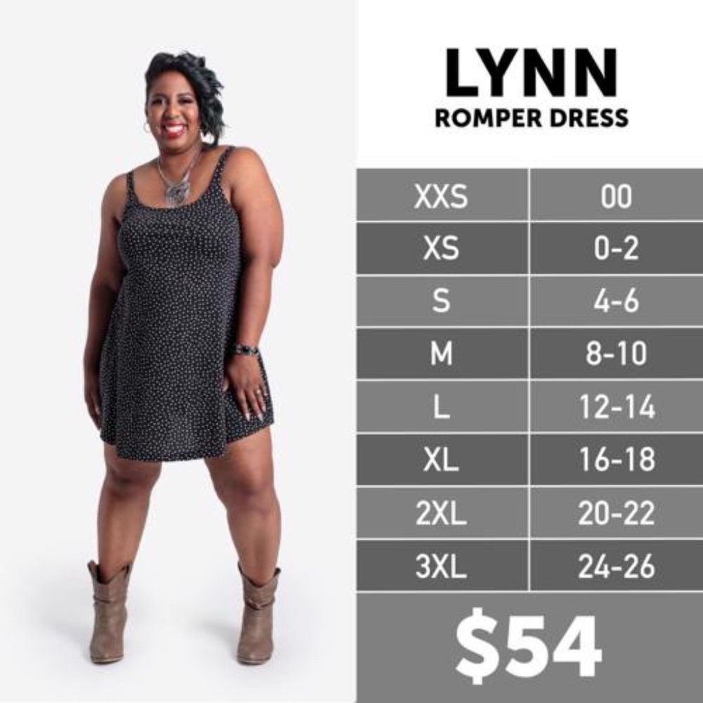 LuLaRoe Lynn Romper Dress - Picture 5 of 5